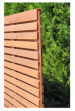 Hardhouten poort fijnlats horizontaal metalen frame 100x180cm