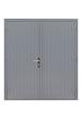 1017096 Hardhouten dubbele dichte deur Prestige, 202 x 221 cm, grijs gegrond.