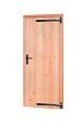 1034368 Douglas dichte enkele deur 90x201 cm, rechtsdraaiend, zwarte hengen, zwart beslag, onbehande