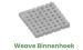 Tegel OudHollands Weave binnenhoek Greige 100x100x10cm