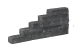 Pilestone line Coal 15x10x40cm