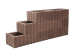 Rechthoekflor Bruin Rood 40x60x25cm