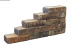 Pilestone line Walnut 15x10x40cm