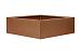 Bloembak vlak - CORTEN 210x210x40cm, optie: bodemplaat