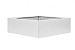 Bloembak vlak - WIT 210x210x60cm, optie: bodemplaat
