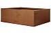 Bloembak vlak - CORTEN 210x300x40cm, optie: bodemplaat