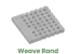Tegel OudHollands Weave rand Antraciet 100x100x10cm