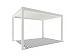 Aluminium overkapping DeLuxe elektrisch+LED vrijstaand, 4 poten Wit 360x400 cm