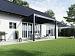 Aluminium overkapping DeLuxe muurbevest., 2 poten bediening handmatig Antraciet 360x400cm