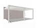 Aluminium overkapping DeLuxe muurbevest., 3 poten handmatig handmatig Wit 360x530cm