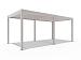 Aluminium overkapping DeLuxe elektrisch+LED vrijstaand, 6 poten Kiezelgrijs 300x600 cm