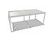 Aluminium overkapping DeLuxe elektrisch+LED vrijstaand, 6 poten Wit 360x720 cm