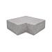 Hoekstuk traptreden 90° binnen OudHollands Grijs 37x15cm