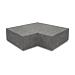 Hoekstuk traptreden 90° binnen OudHollands Antraciet 40x20cm
