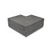 Hoekstuk traptreden 90° buiten OudHollands Antraciet 37x15cm