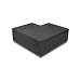 Hoekstuk traptreden 90° buiten OudHollands Carbon 37x15cm