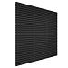 1064424 Grenen geschaafd latten scherm, recht horizontaal/verticaal, 180 x 180 x 5 cm, zwart gespote