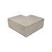 Hoekstuk traptreden 90° buiten OudHollands Greige 37x15cm
