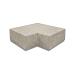 Hoekstuk traptreden 90° binnen OudHollands Greige 37x15cm