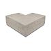Hoekstuk traptreden 90° buiten OudHollands Greige 40x20cm