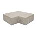 Hoekstuk traptreden 90° binnen OudHollands Greige 40x20cm