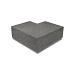 Hoekstuk traptreden 90° buiten OudHollands Antraciet 37x15cm