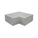 Hoekstuk traptreden 90° binnen OudHollands Grijs 37x15cm