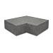 Hoekstuk traptreden 90° binnen OudHollands Antraciet 40x20cm