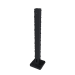 1071622 NTW paalhouder staal zwart incl bevestigingsmat. 8x8x40cm
