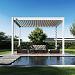 Aluminium overkapping Comfort Vrijstaand, 4 poten bediening handmatig Wit 300x300cm