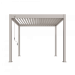 Aluminium overkapping DeLuxe  vrijstaand, 4 poten bediening handmatig Kiezelgrijs 360x400cm