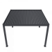 Aluminium overkapping Deluxe electrisch+LED vrijstaand, 4 poten Antraciet 300x400cm
