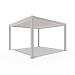 Aluminium overkapping DeLuxe elektrisch+LED vrijstaand, 4 poten Kiezelgrijs 360x400 cm