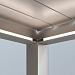 Aluminium overkapping DeLuxe elektrisch+LED vrijstaand, 4 poten Kiezelgrijs 360x400 cm