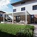 Aluminium overkapping Premium elektrisch+LED muurbevest., 3 poten Wit 400x600 cm