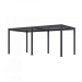 Aluminium overkapping DeLuxe elektrisch+LED vrijstaand, 6 poten Antraciet 360x720 cm