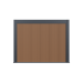 Aluminium overkapping accesoires -  Composietwand wand Antraciet/Teak 400cm