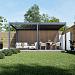 Aluminium overkapping accesoires -  Composietwand Antraciet/Teak 300cm
