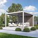 Aluminium overkapping accesoires -  Composietwand Kiezelgrijs/Teak 400cm
