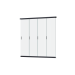 Aluminium overkapping accesoires -  Glazen schuifwand Antraciet 265cm
