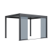 Aluminium overkapping accesoires -  Glazen schuifwand Wit 300cm