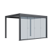 Aluminium overkapping accesoires -  Glazen schuifwand Wit 265cm