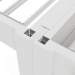 Aluminium overkapping accesoires -  verbindingsset 360cm Wit