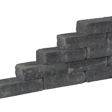 Pilestone line Coal 15x10x40cm