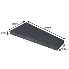 Tegel OudHollands trapezium Antraciet 120x60/30x8cm