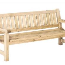 W11025 Bank Luuk, 40 mm dik, 96 x 200 x 74 cm (HxBxD), groen geïmpregneerd.