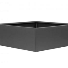 Bloembak vlak - ANTRACIET 300x300x60cm, optie: bodemplaat