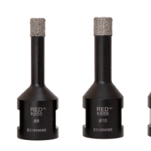 RED Set Tegelboren K855 ø6-8-10-12 Wax M14