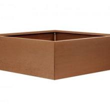Bloembak vlak - CORTEN 210x210x40cm, optie: bodemplaat