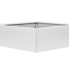 Bloembak vlak - WIT 210x210x40cm, optie: bodemplaat